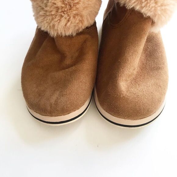 ZARA tan faux fur cuffed booties VGUC size 25(8.5) - Picture 4 of 7
